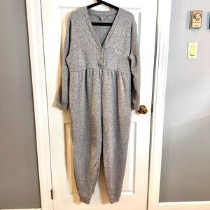 THYME - Maternity, Jumpsuit, Onesie, Knitted, Soft, Grey, Pockets, L/S, Size XL